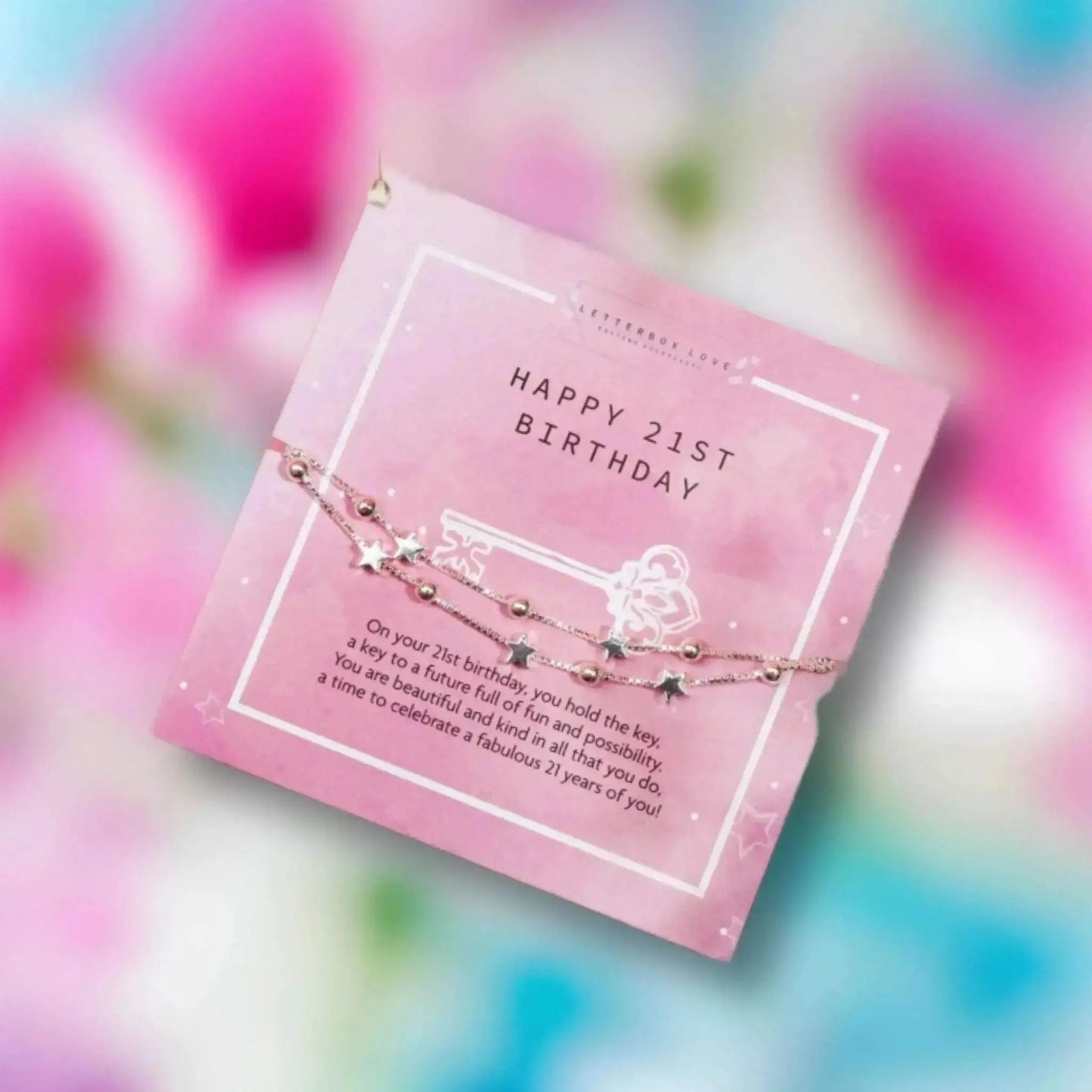 21st Milestone Birthday Bracelet Letterbox Love