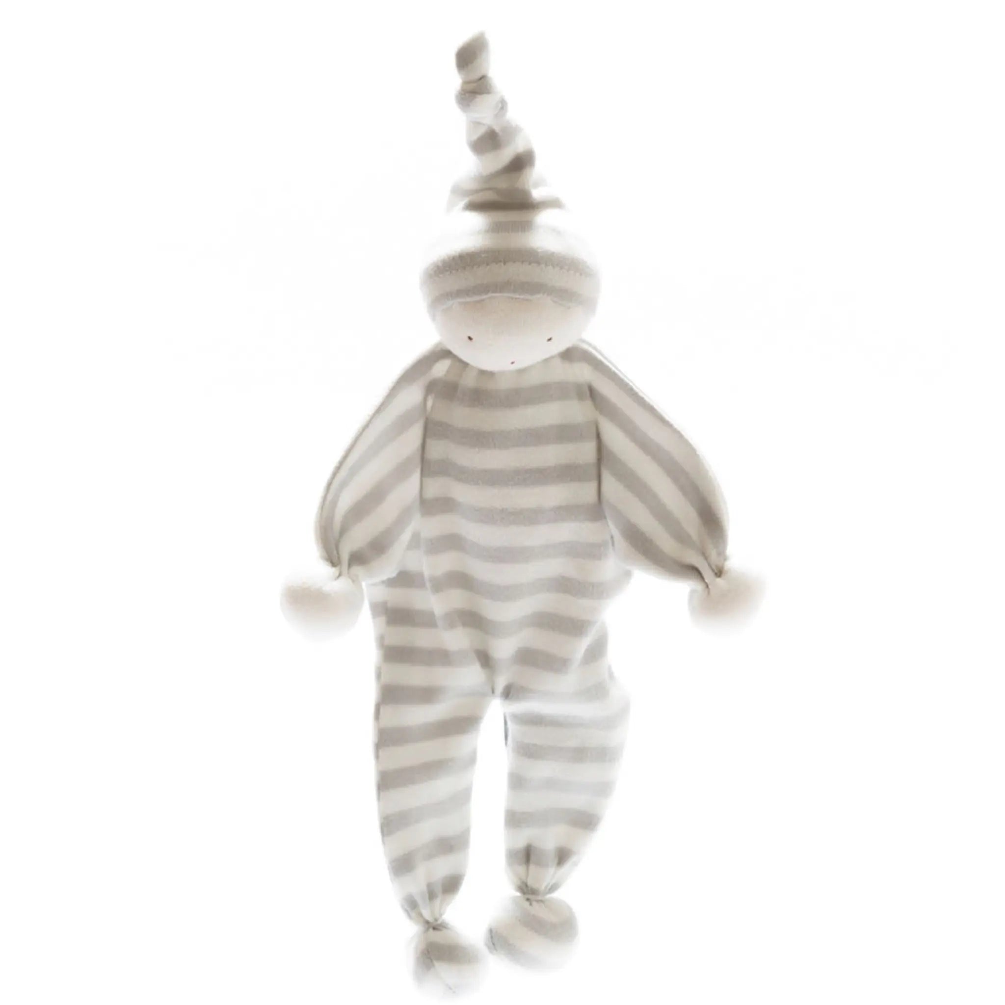 Baby Comforter White and Thin Grey Stripe Organic Cotton Best Years