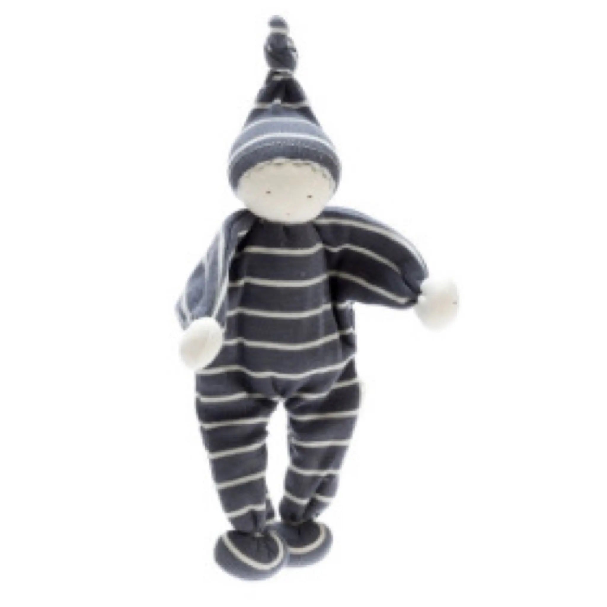 Baby Comforter Grey and White Thin Stripe Organic Cotton Best Years