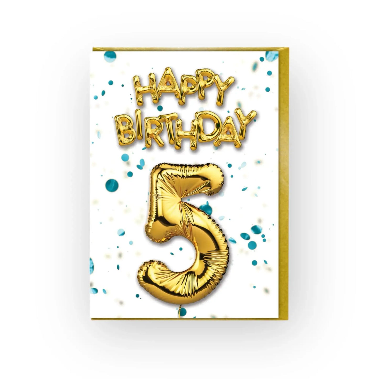5th Birthday Card - Age 5 Blue Brainbox Candy