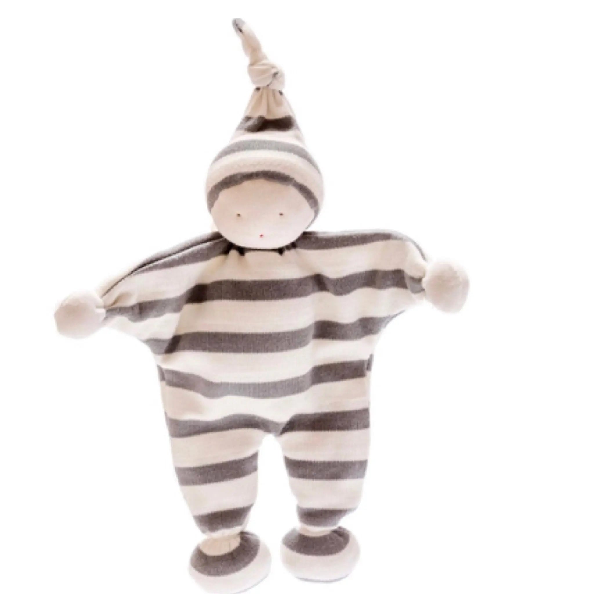 Baby Comforter Grey and White Broad Stripe Organic Cotton Best Years