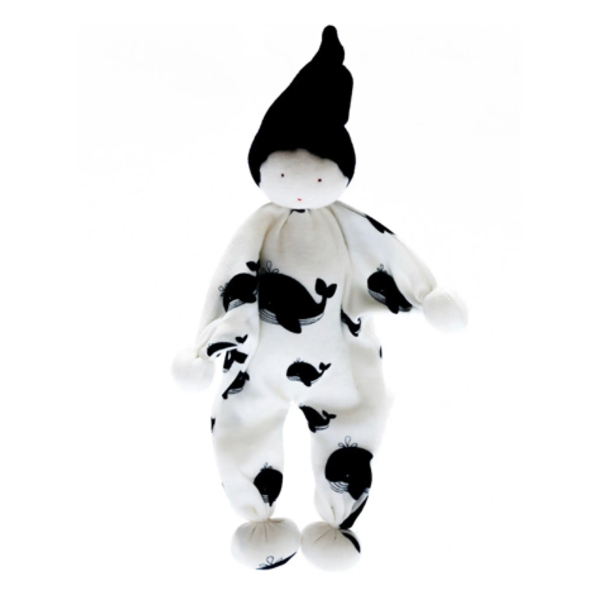 Baby Comforter White and Navy Whale Design Best Years