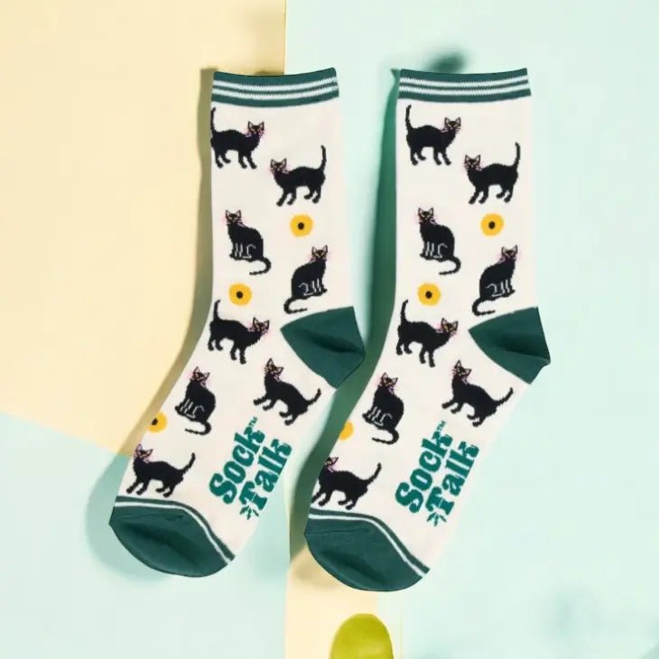 Sock Talk Cats and Sunflowers Socks Sock Talk