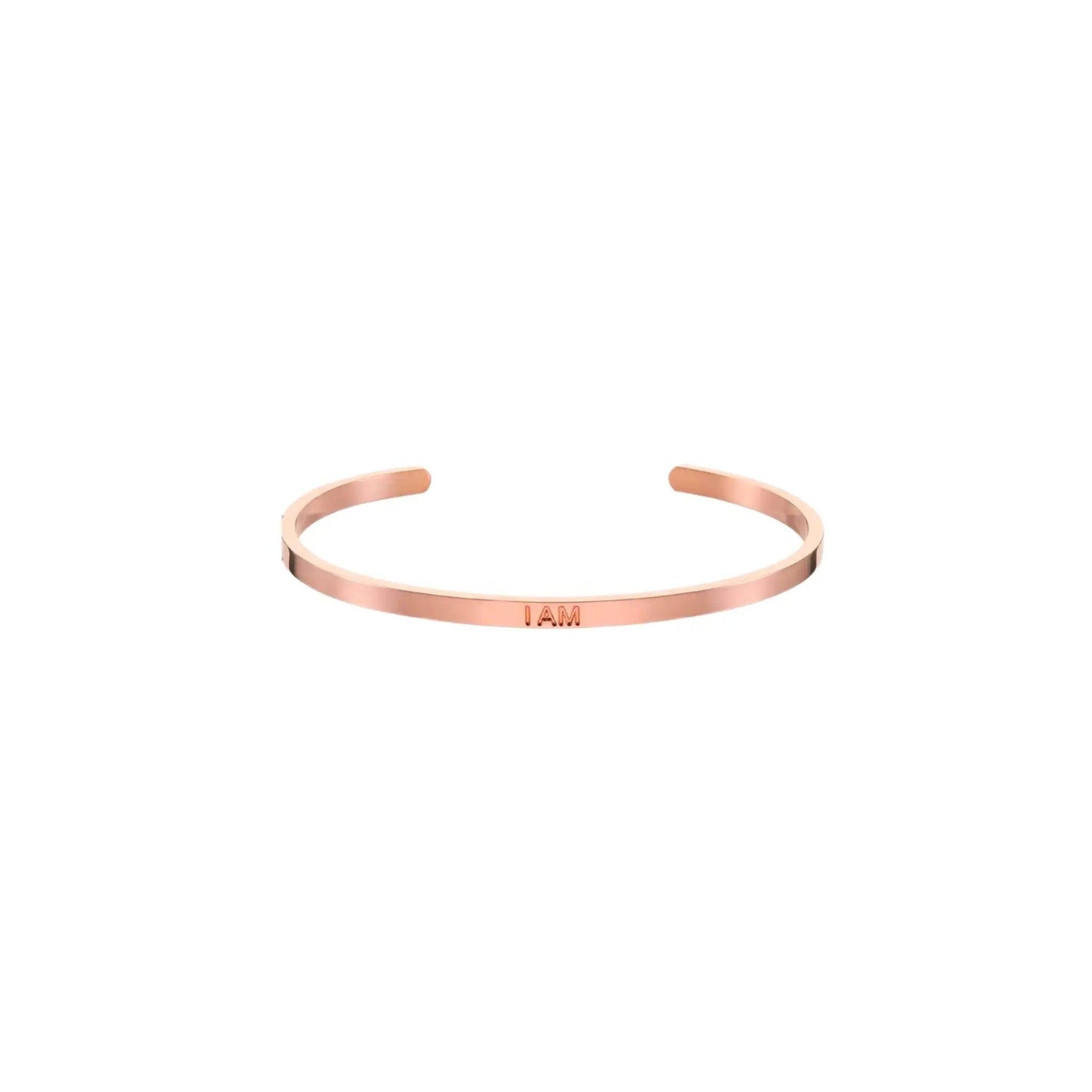 ‘I Am’ Affirmation Bangle Rose Gold - Prezzi