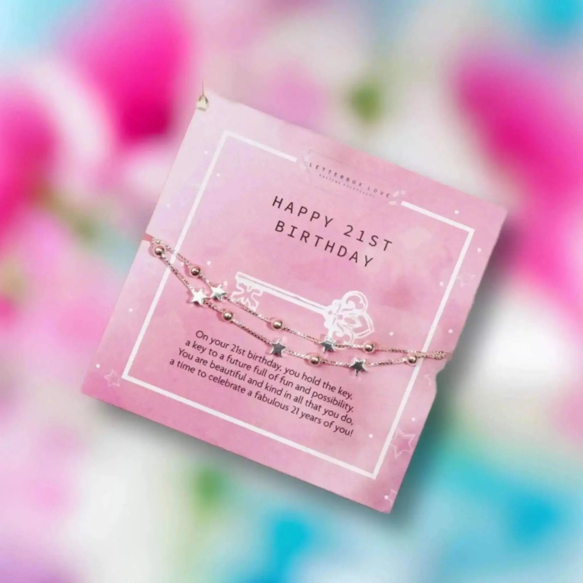 21st Milestone Birthday Bracelet Letterbox Love