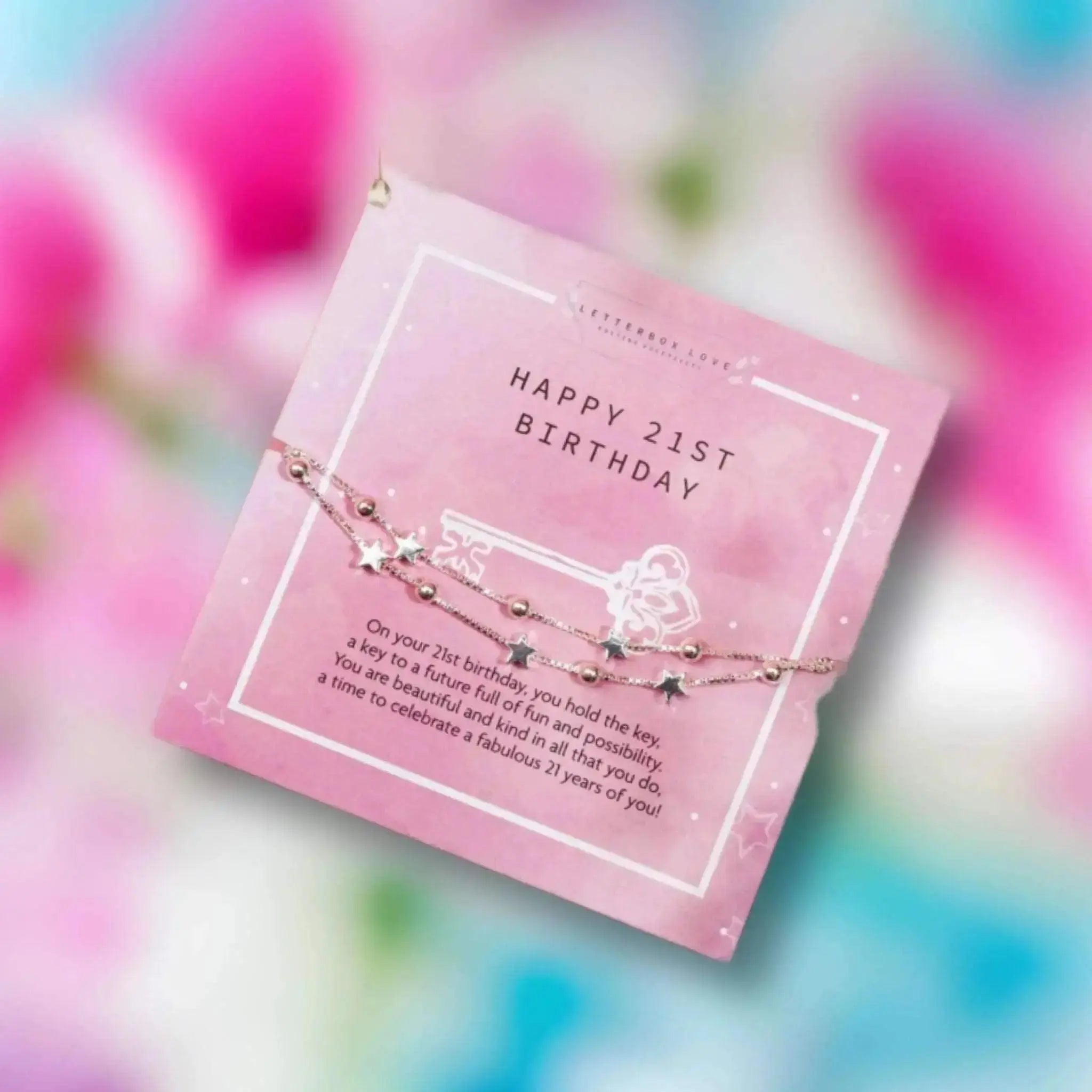 21st Milestone Birthday Bracelet Letterbox Love