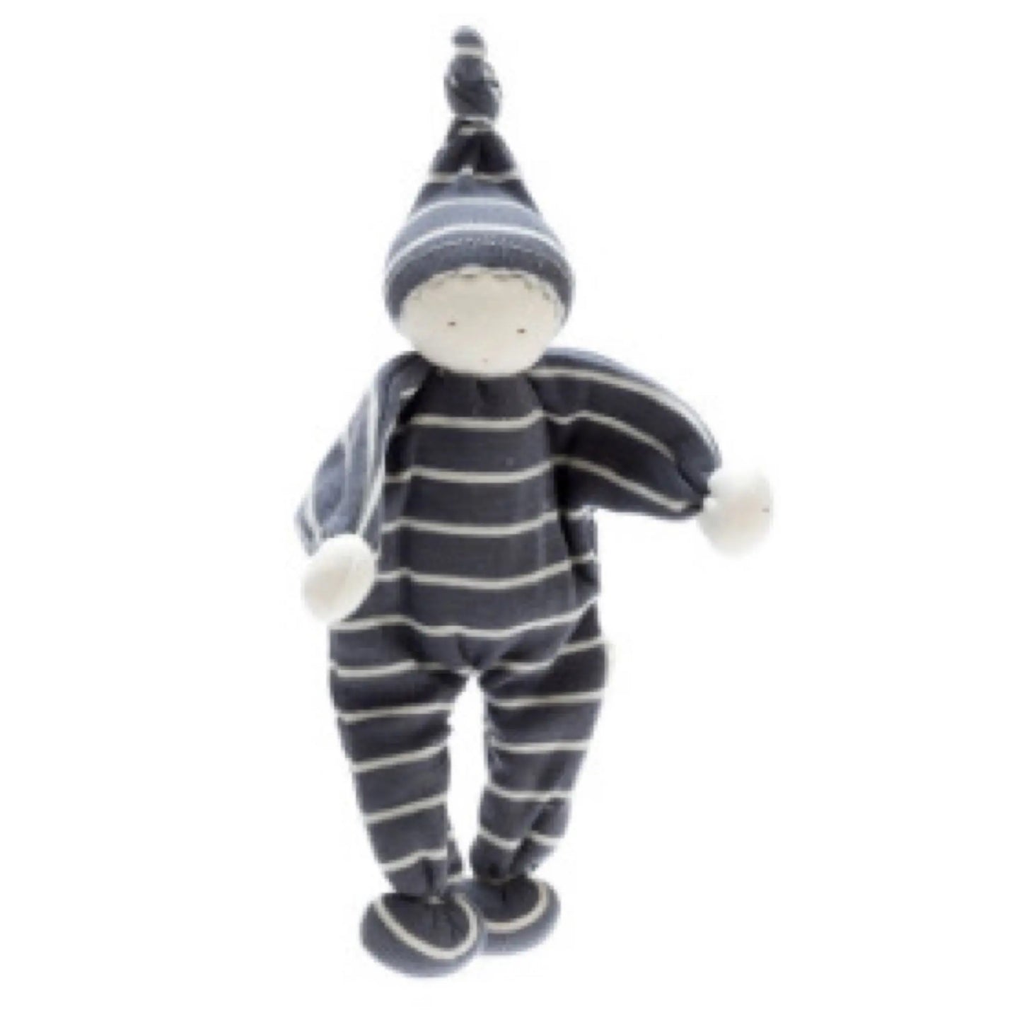 Baby Comforter Grey and White Thin Stripe Organic Cotton Best Years