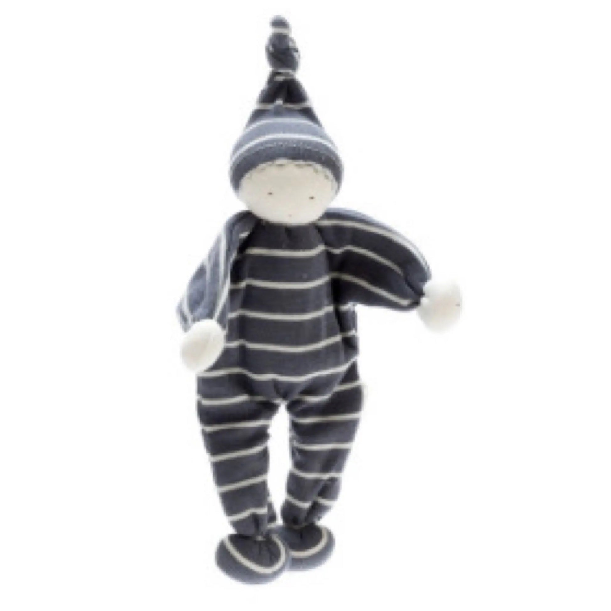 Baby Comforter Grey and White Thin Stripe Organic Cotton Best Years