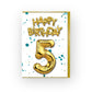 5th Birthday Card - Age 5 Blue Brainbox Candy