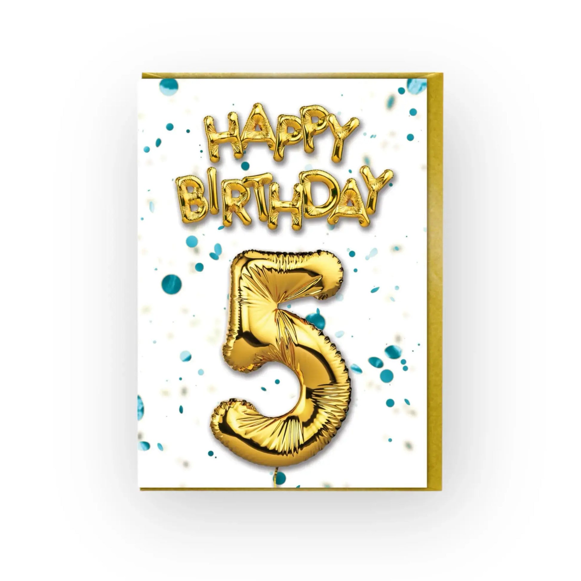 5th Birthday Card - Age 5 Blue Brainbox Candy