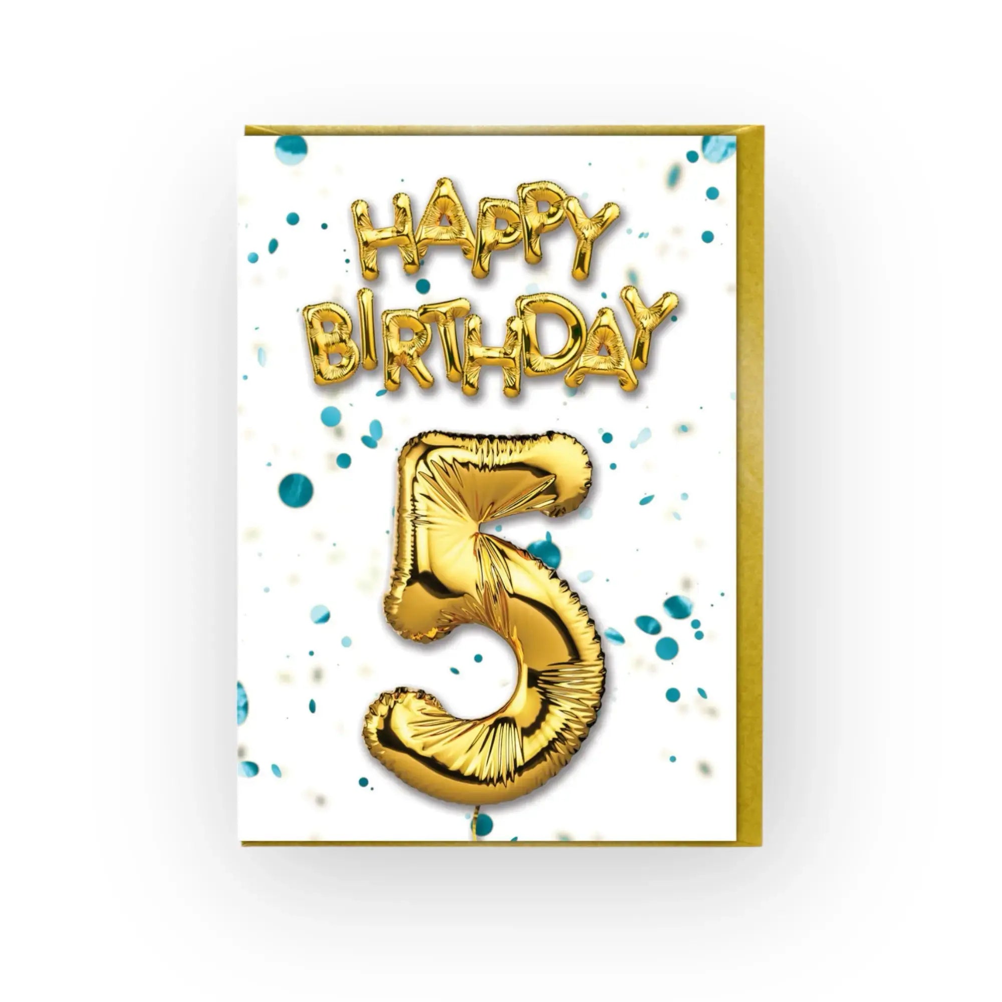 5th Birthday Card - Age 5 Blue Brainbox Candy