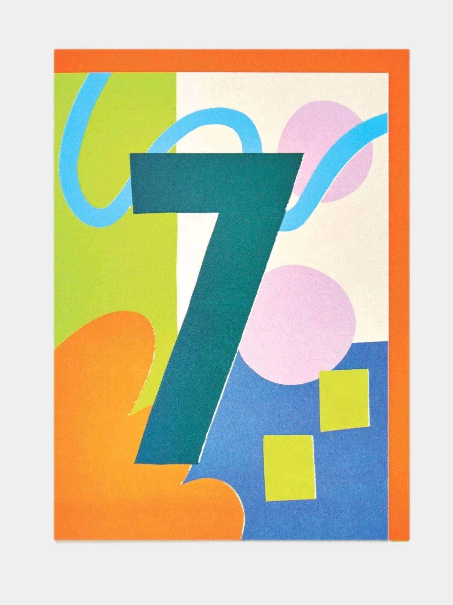 Colourful age 7 Birthday card - Prezzi