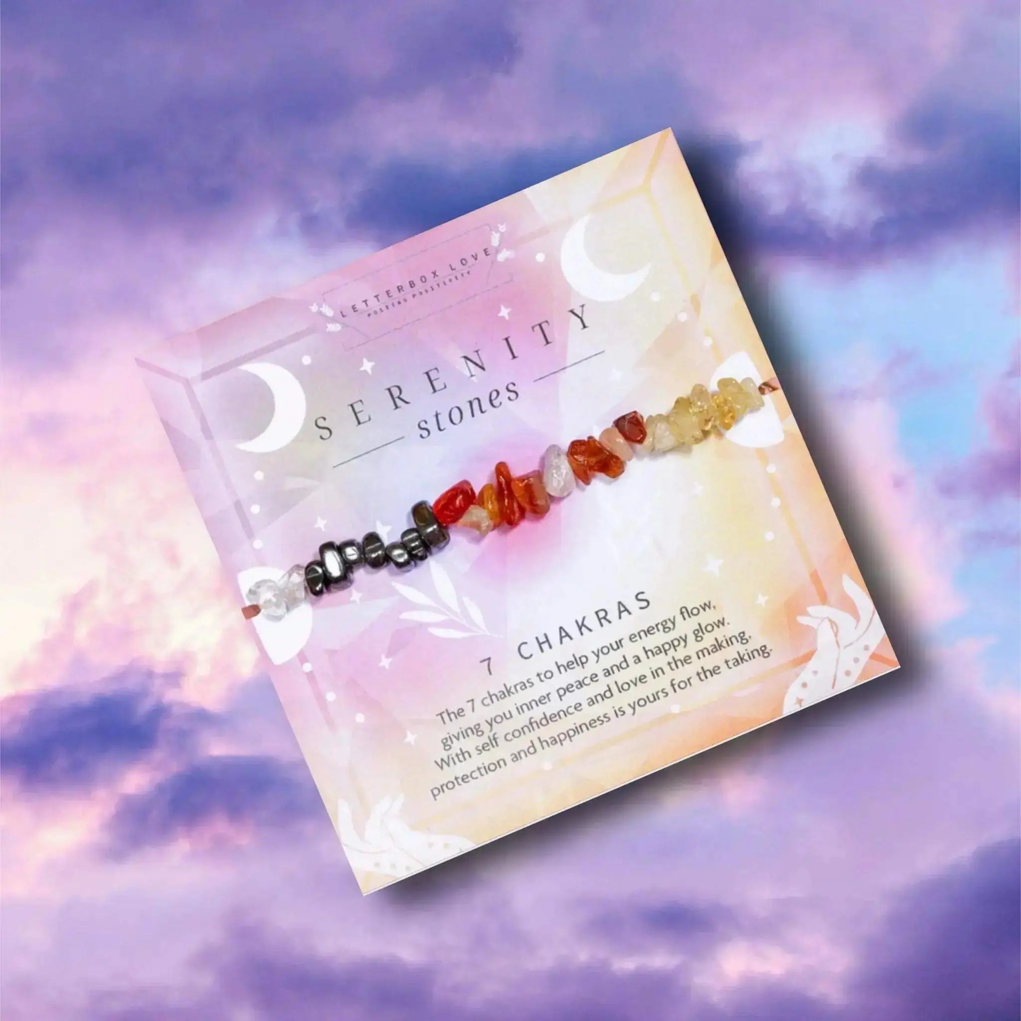 7 Chakras Crystal Chip Bracelet Letterbox Love