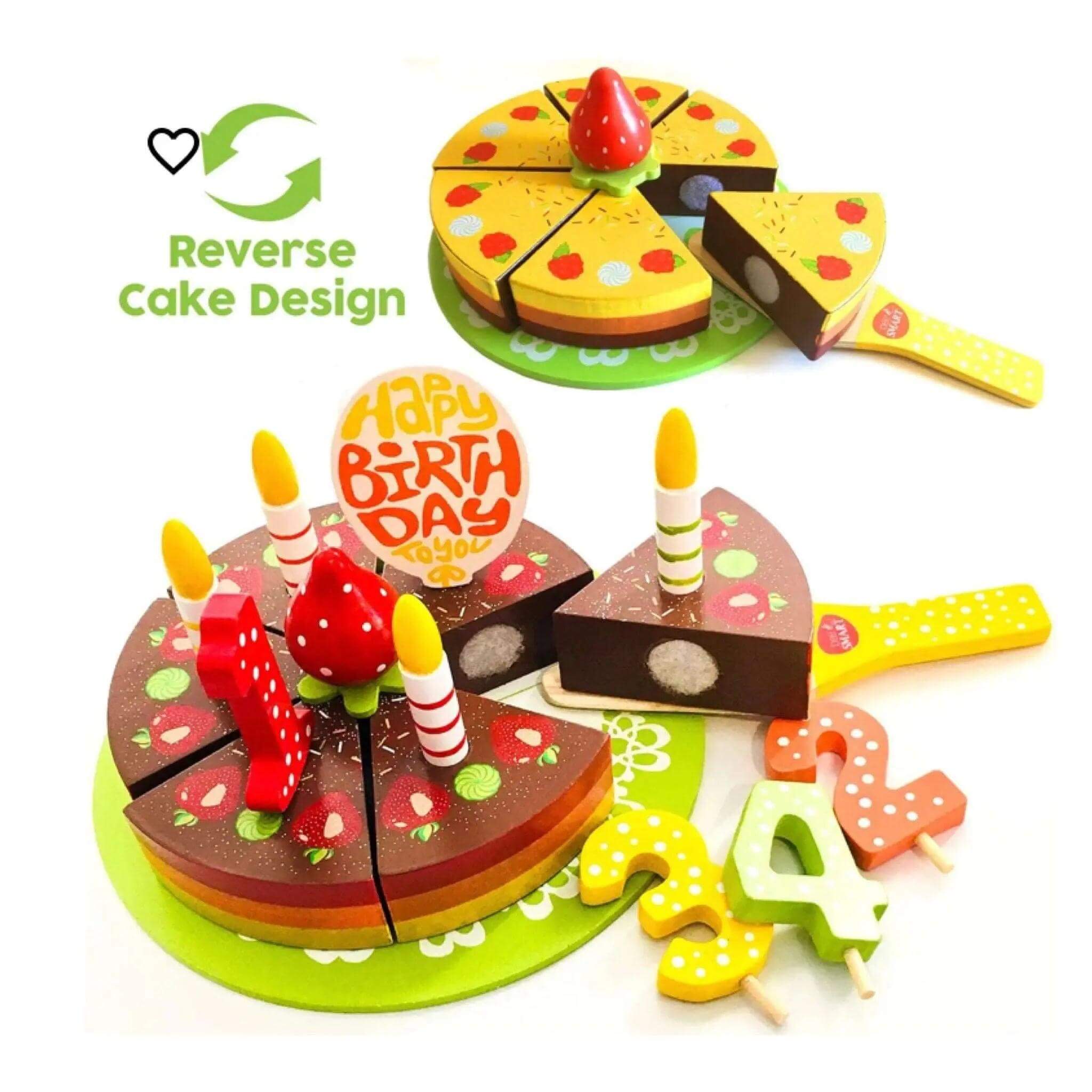 Koco Wooden Celebration Cake (Reversible Design 2 in 1) - Prezzi