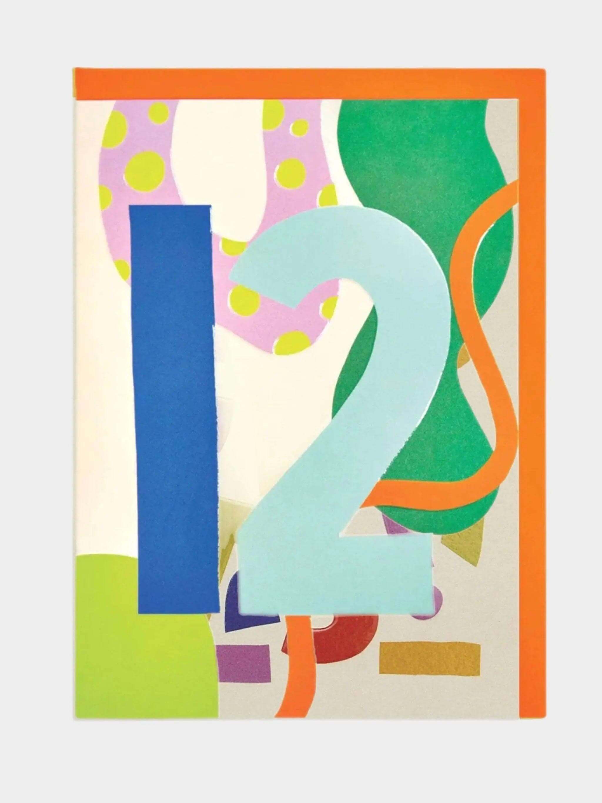 Colourful age 12 Birthday card - Prezzi