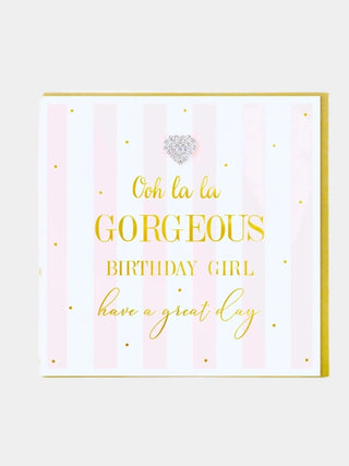 Gorgeous Birthday Girl Diamante Card - Prezzi