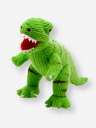 Knitted Green T Rex Dinosaur Toy