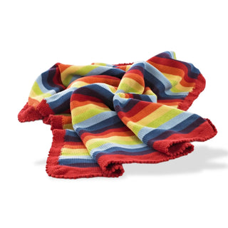 Pebble Organic Baby Blanket - Bold Stripes Pebble