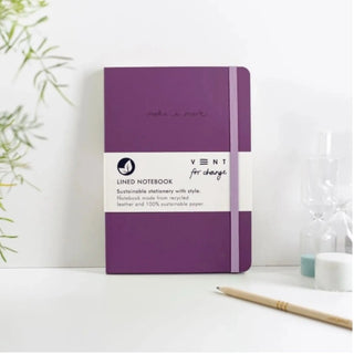 Vent Purple Leather Notebook A5 Vent