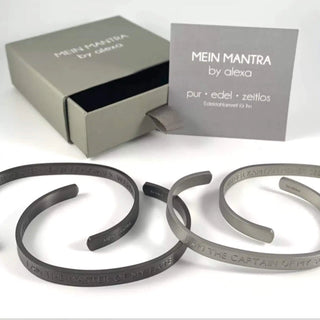 "I Am The Master Of My Fate " Bracelet - anthracite matt - Prezzi