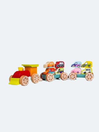 Cubika Wooden Train Car Transporter - Prezzi