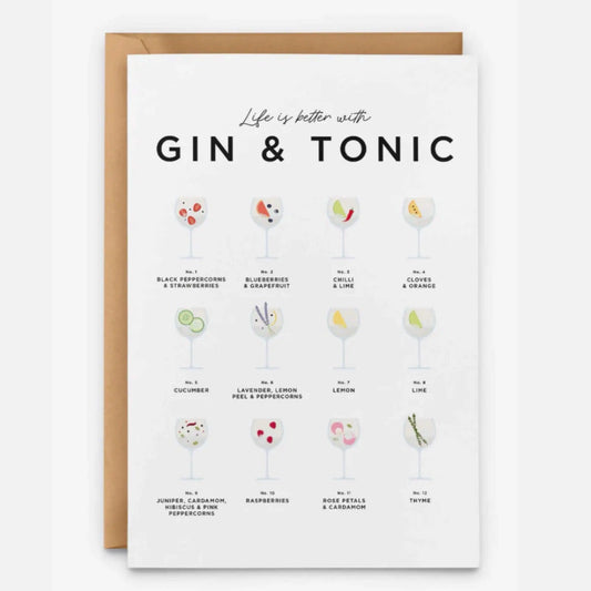 Life is Better With Gin & Tonic Card - Prezzi