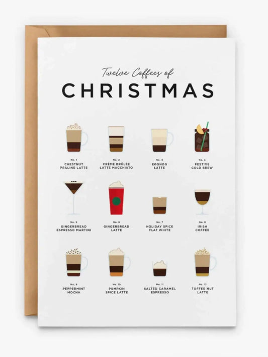 The Twelve Coffees of Christmas Festive Card - Prezzi