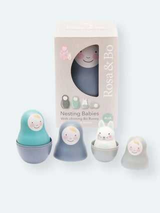 Rosa & Bo Blue Nesting Babies with Chiming Bo Bunny - Prezzi