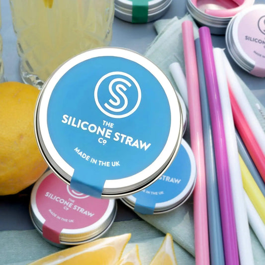 The Silicone Straw Co. Travel Straw in Tin - Blue The Silicone Straw Co.