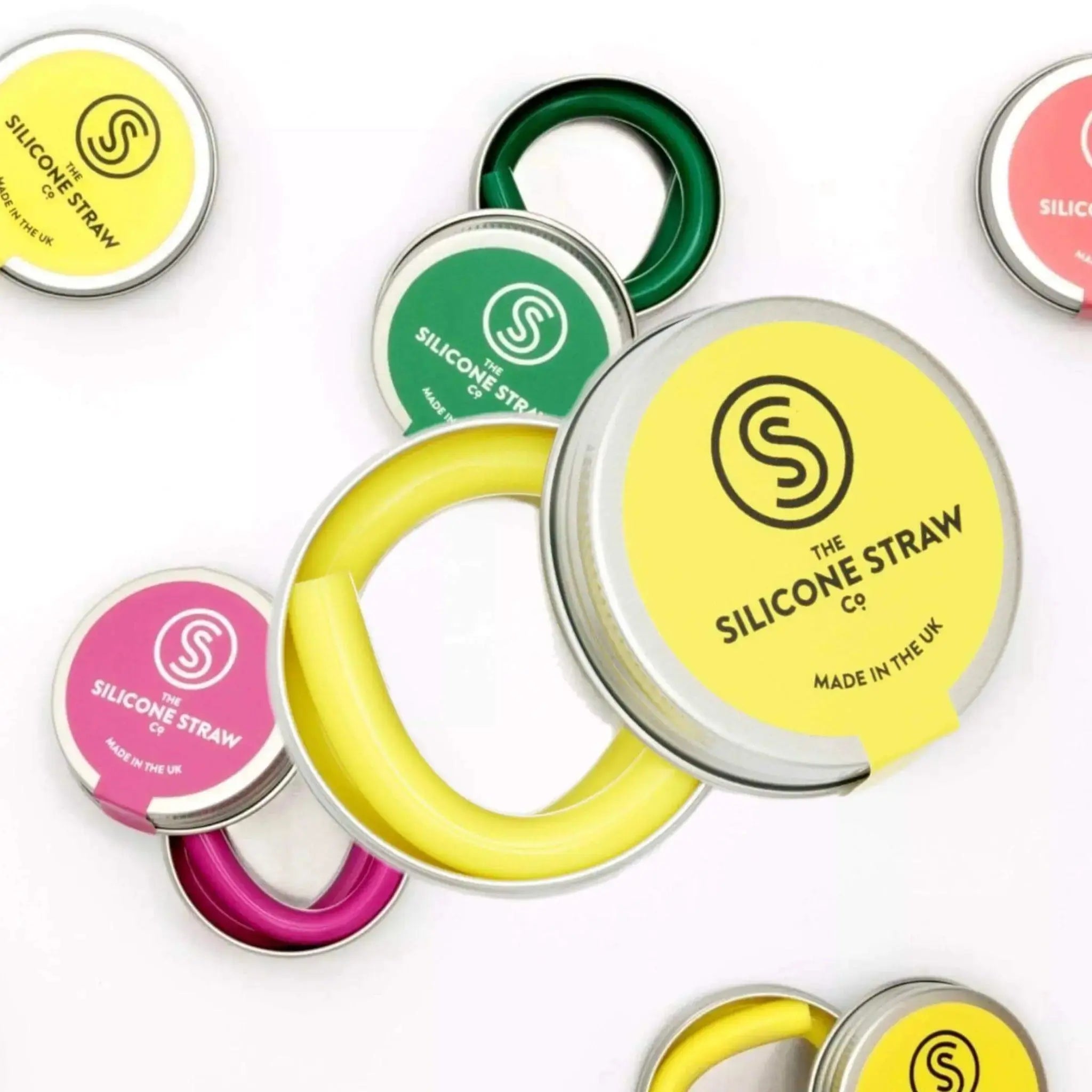 The Silicone Straw Co. Travel Straw in Tin - Yellow The Silicone Straw Co.