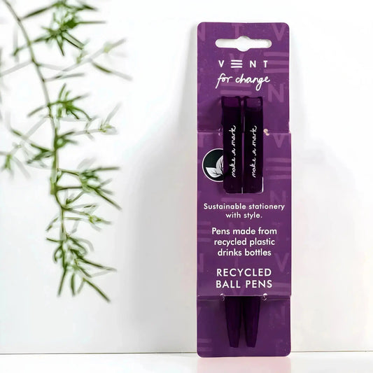 Vent Recycled Pens in Purple Vent For Change
