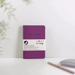 Notebook A6 Recycled Leather Journal - Purple - Prezzi