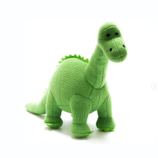 Knitted Green Diplodocus Dinosaur Toy Best Years