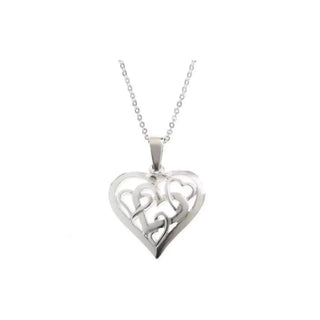 Celtic Silver Heart necklace The Silver Jewellery Cavern