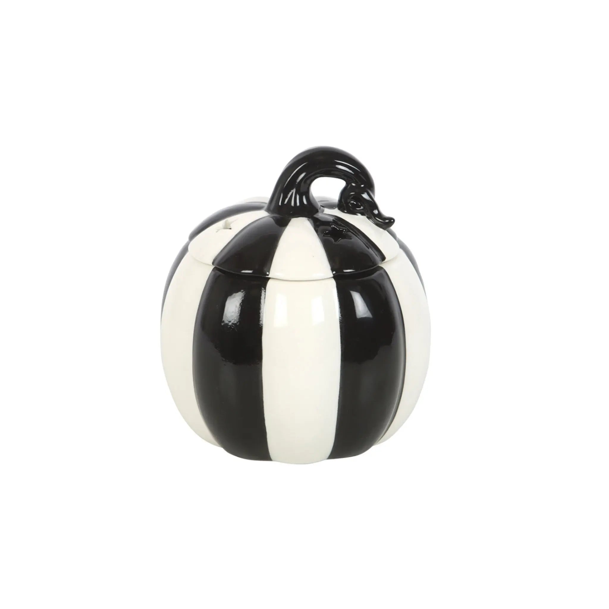 Black and White Striped Pumpkin Burner - Prezzi