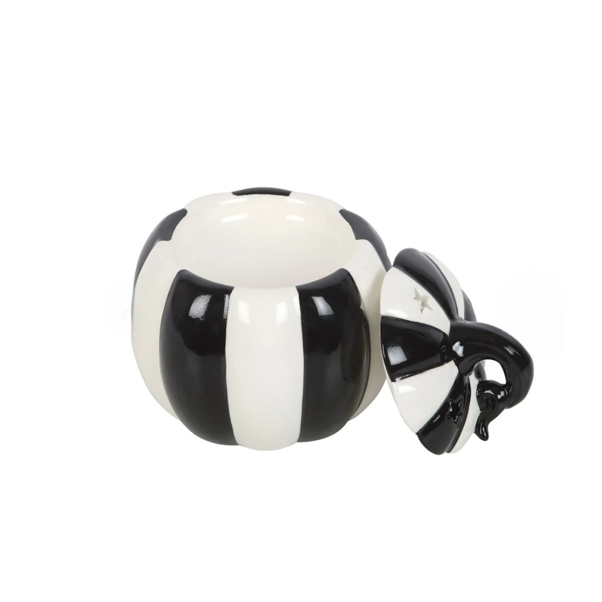 Black and White Striped Pumpkin Burner - Prezzi