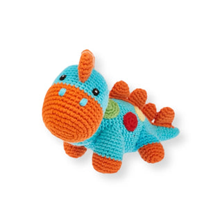 Pebble Steggy Dinosaur Rattle Turquoise Pebble