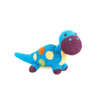 Pebble Dippy Dinosaur Rattle Blue Pebble