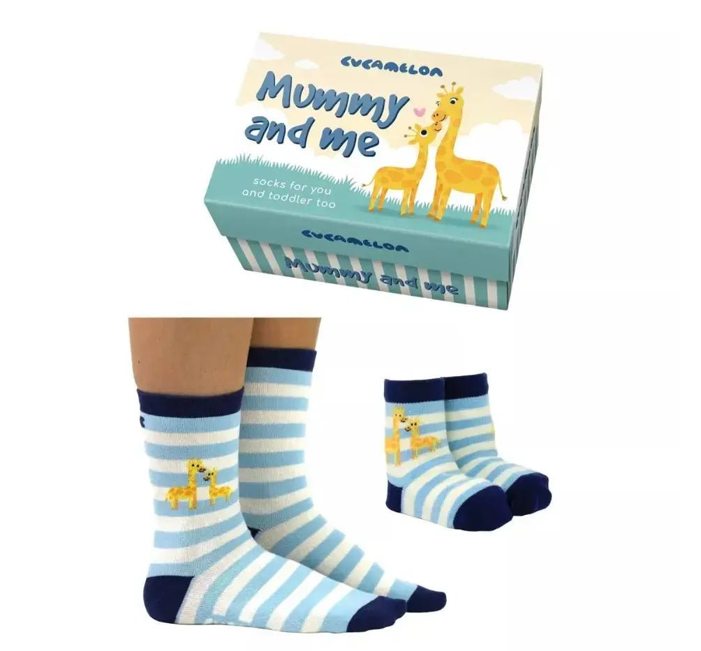 Mummy and Me Cucamelon Giraffe Sock Giftbox - A matching pair for Mummy and Toddler - Prezzi