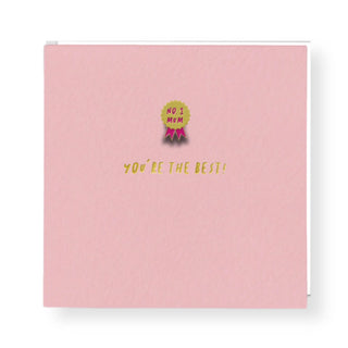 No.1 Mum You're The Best  Mother's Day Pin Card Redback