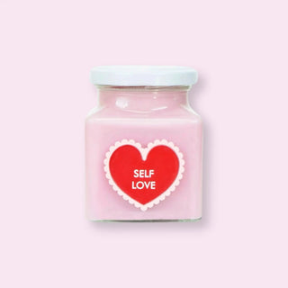 Pomegranate & White Fig Self Love Heart Candle - Prezzi