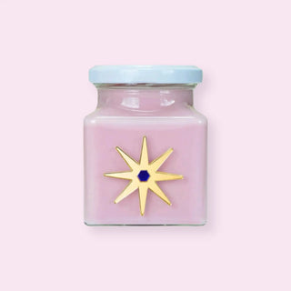 Lemon & Lavender Cosmic Star Candle Flamingo