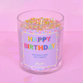 Pink Lemonade It's My Birthday Sprinkle Candle Flamingo