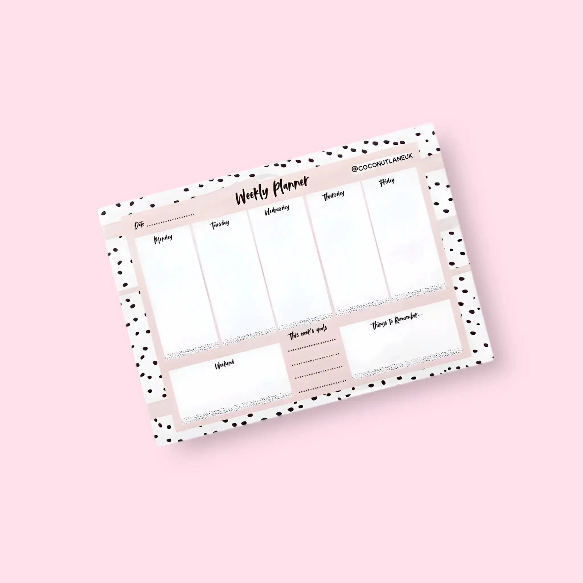 Pink Dalmation Print Weekly Planner - Prezzi