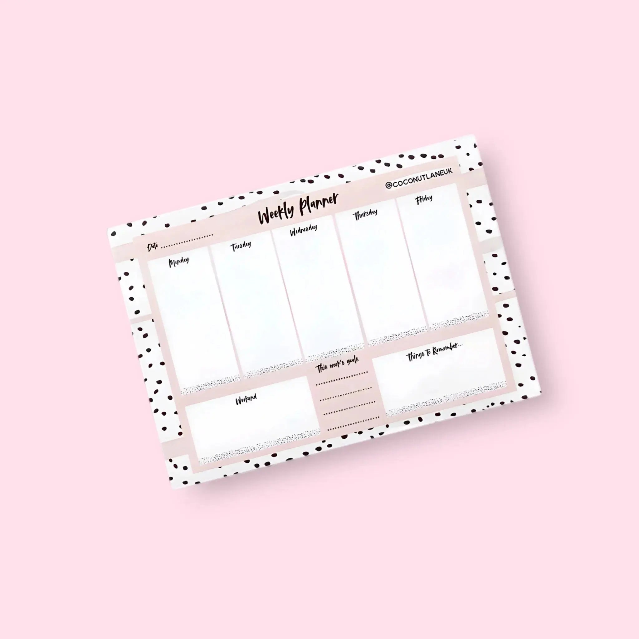 Pink Dalmation Print Weekly Planner - Prezzi
