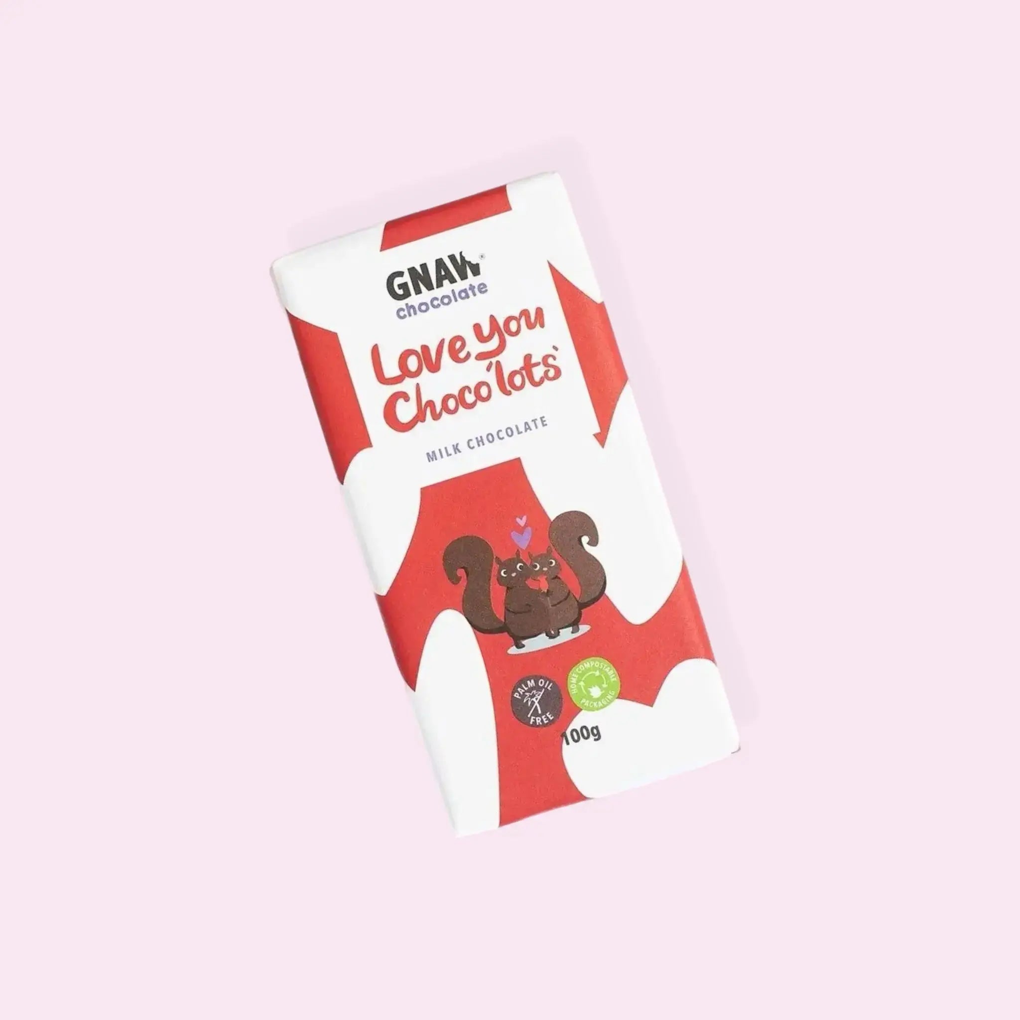 Love You Choco'lots' Milk Chocolate Bar Gnaw