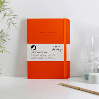 Vent Orange Leather Notebook A5 Vent