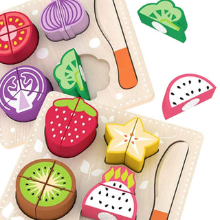 Wooden Play Food Set– Fruit & Vegetables - Prezzi