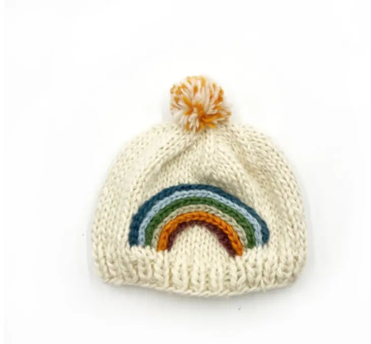 Pebble Merino Wool Knitted Rainbow hat Pebble