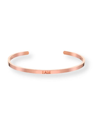 ‘I Am’ Affirmation Bangle Rose Gold - Prezzi